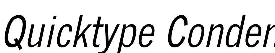 Quick Type Condensed Italic Fuente Descargar Gratis